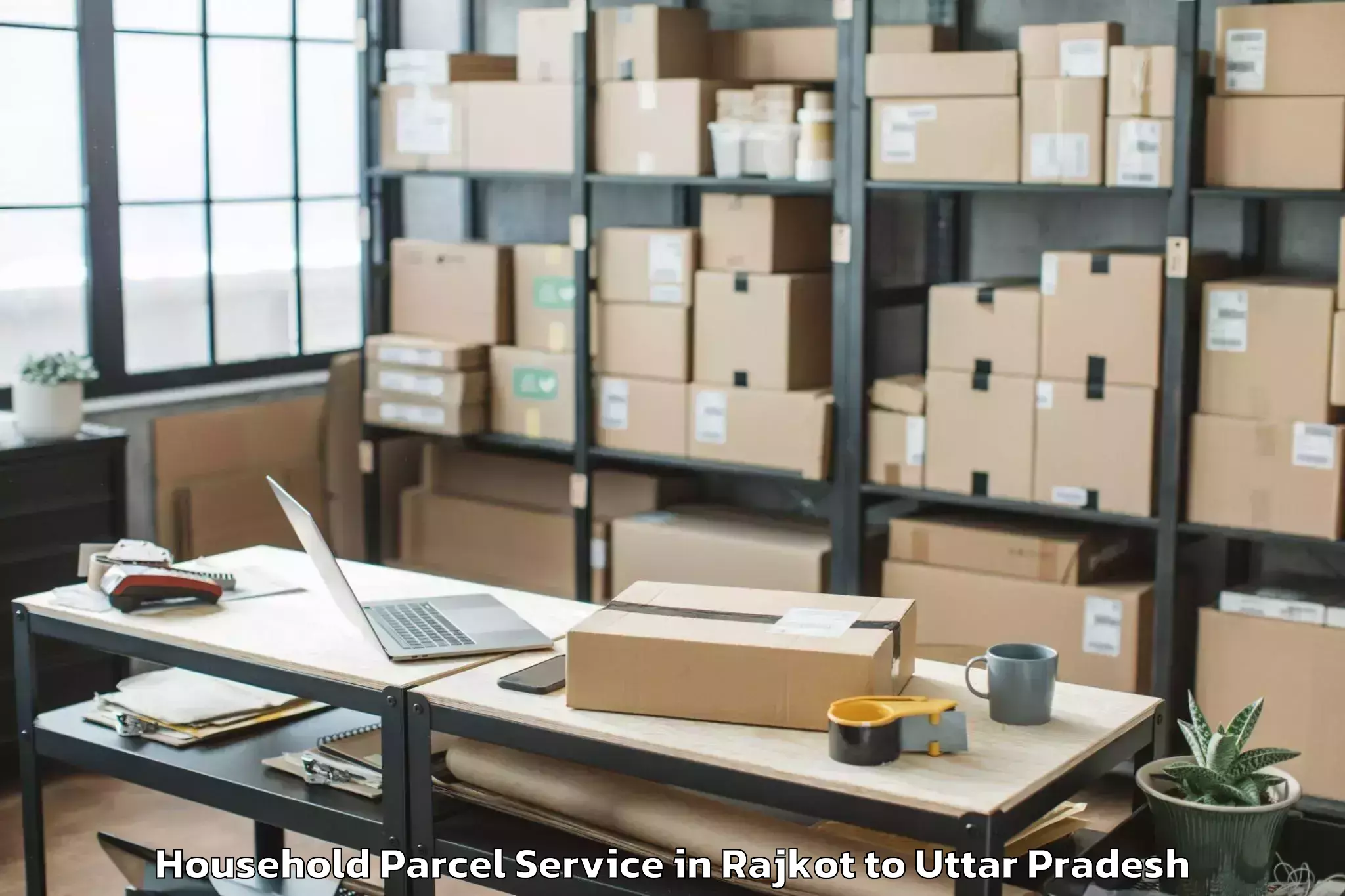 Top Rajkot to Mishrikh Household Parcel Available